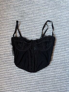Black Lace Corset Top